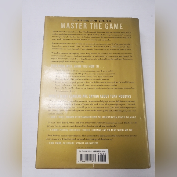 Used Tony Robbins Money Master the Game Hardcover book - Picture 2 of 2